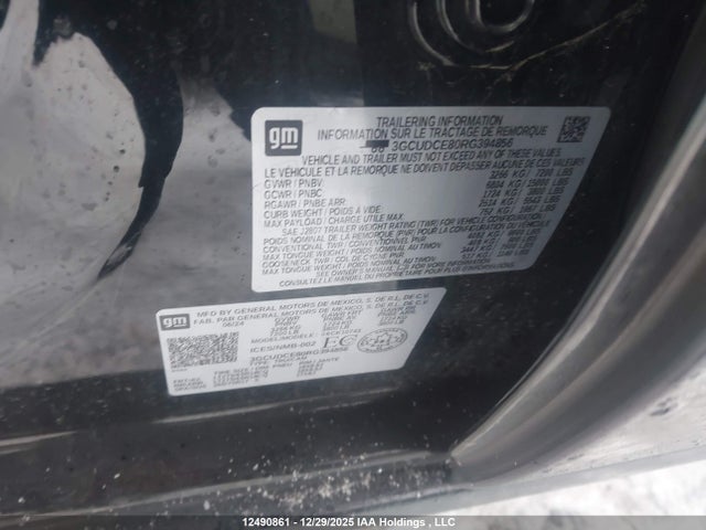 3GCUDCE80RG394856 Chevrolet Silverado K1500 Trail Boss Custom