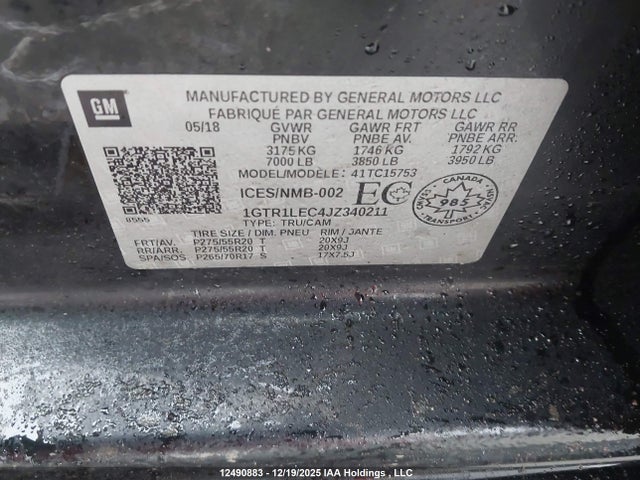 1GTR1LEC4JZ340211 GMC Sierra C1500