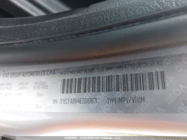 ZFBCFABH4EZ010671 Fiat 500l Easy