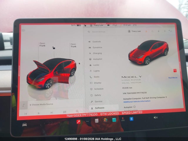 Aukcja sprzedaży 2023 Tesla Model Y Long Range, vin: 7SAYGDEE7PF779230, numer aukcji: 12490898