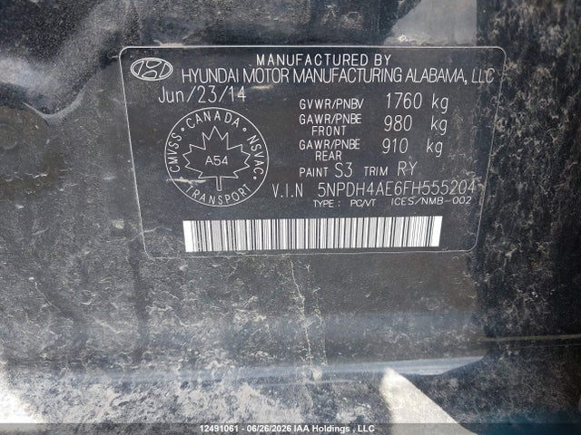 Aukcja sprzedaży 2015 Hyundai Elantra Se/sport/limited, vin: 5NPDH4AE6FH555204, numer aukcji: 12491061