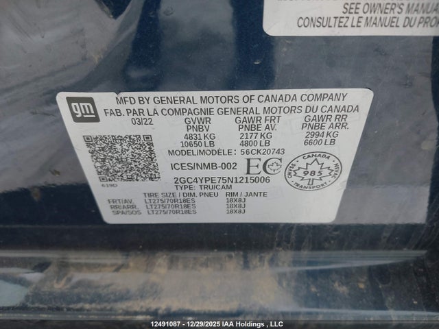 2GC4YPE75N1215006 Chevrolet Silverado K2500 Heavy Duty Ltz