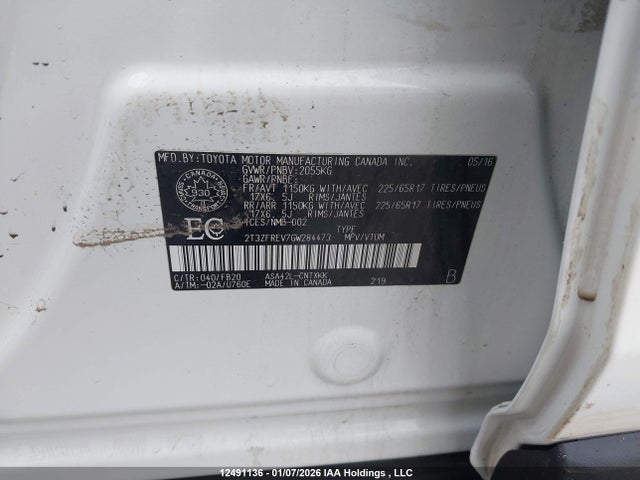 Toyota RAV4 LE 2016 2T3ZFREV7GW284473 Image 9
