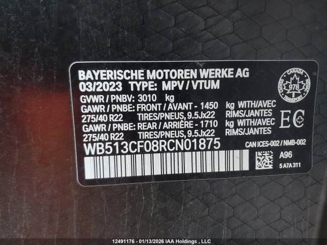 BMW Ix Xdrive40 2024 WB513CF08RCN01875 Image 9