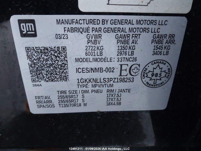 1GKKNLLS3PZ198253 GMC Acadia At4