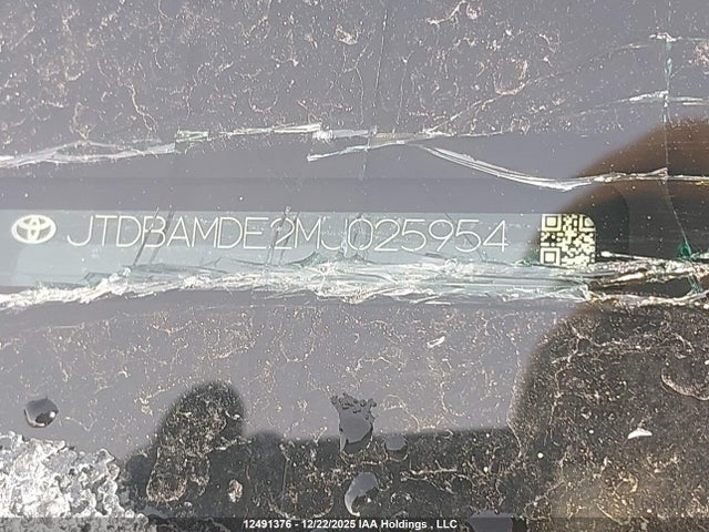 12491376 :رقم المزاد ، JTDBAMDE2MJ025954 vin ، 2021 Toyota Corolla مزاد بيع