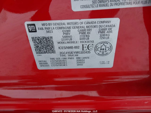 2GC4YUEY9R1103435 Chevrolet Silverado K3500 Ltz