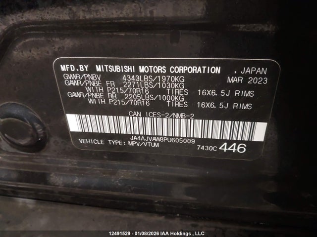 JA4AJVAW8PU605009 Mitsubishi RVR