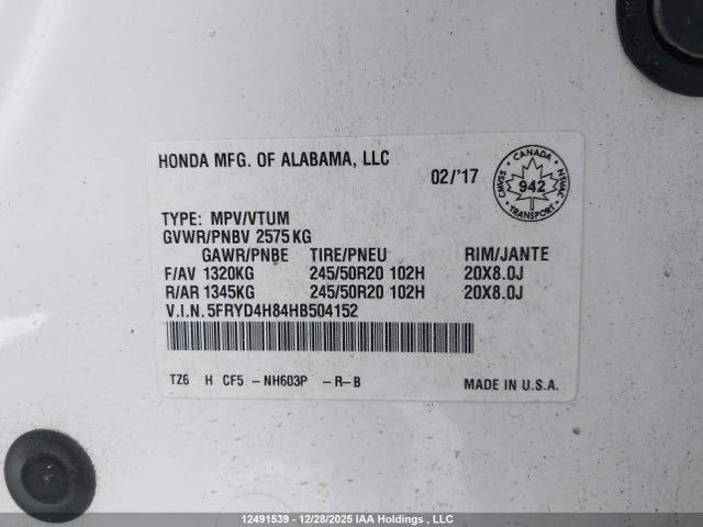 Acura Mdx Elite Package 2017 5FRYD4H84HB504152 Image 20