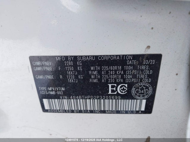Subaru Outback Premier Xt 2023 4S4BTHPD2P3205699 Image 9