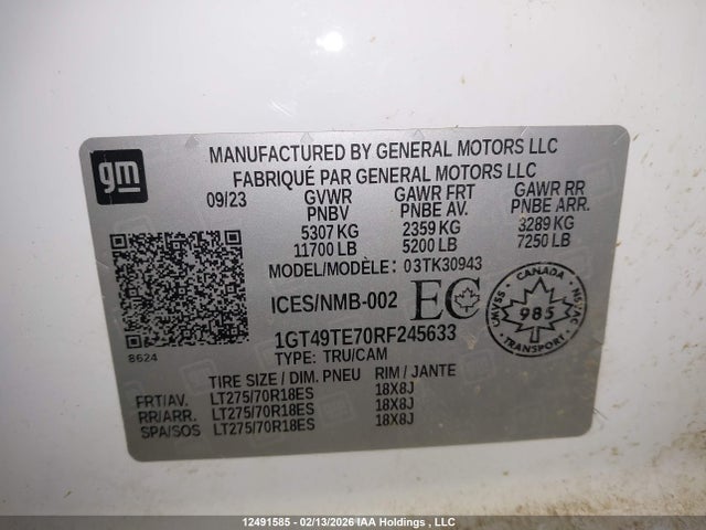 1GT49TE70RF245633 GMC Sierra K3500 Sle
