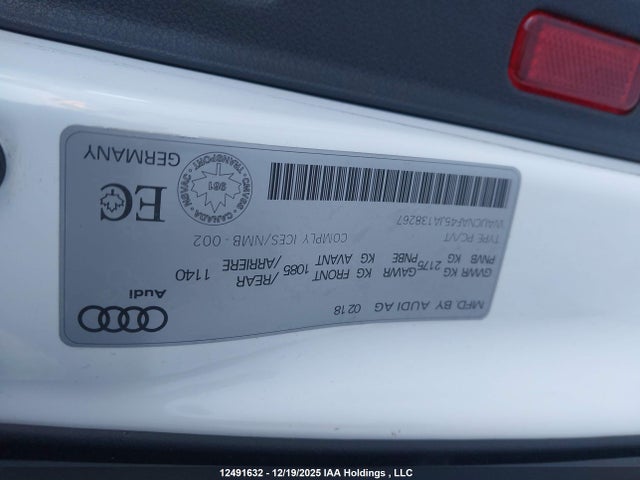 WAUCNAF45JA138267 Audi A4 Technik
