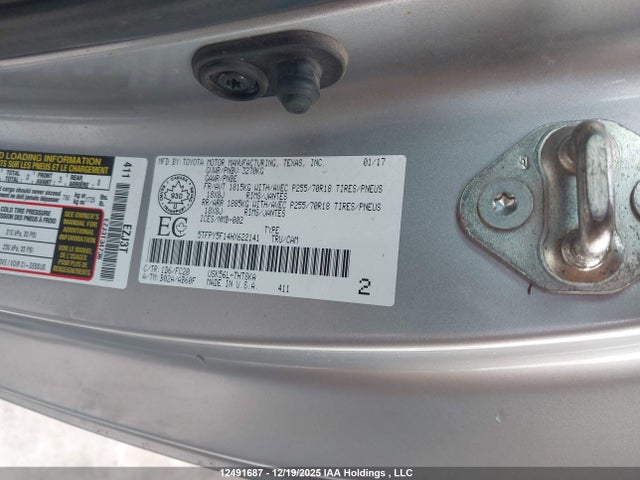 5TFPY5F14HX622141 Toyota Tundra Sr 5.7l V8