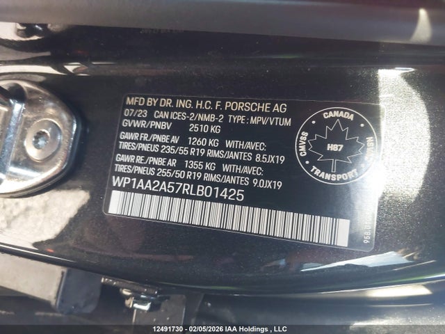 WP1AA2A57RLB01425 Porsche Macan T