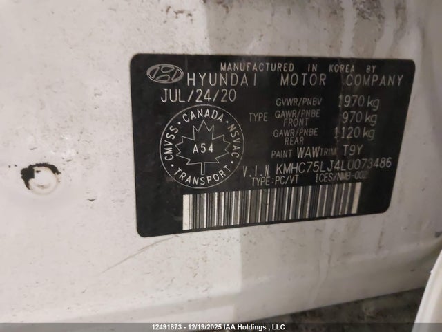 KMHC75LJ4LU073486 Hyundai Ioniq Electric Preferred