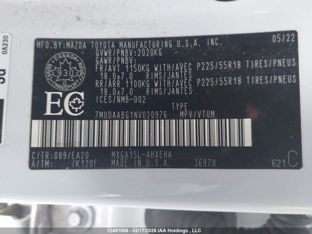 Toyota Corolla Cross Xle 2022 7MUDAABG1NV020976 Image 9