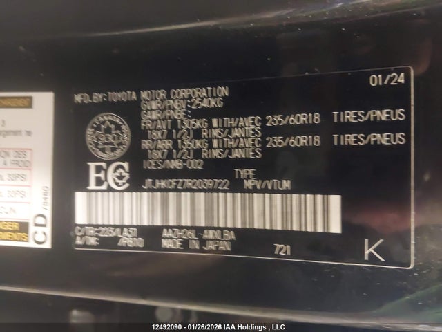 JTJHKCFZ7R2039722 Lexus Nx 450h Luxury/450h F Sport