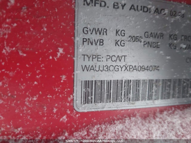 WAUJ3CGYXPA094074 Audi S3 Prestige