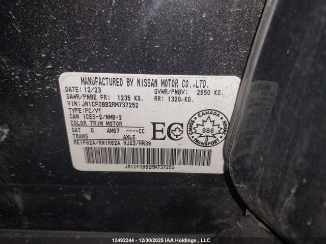 Продаж на аукціоні авто 2024 Nissan Ariya Engage, vin: JN1CF0BB2RM737252, номер лоту: 12492244