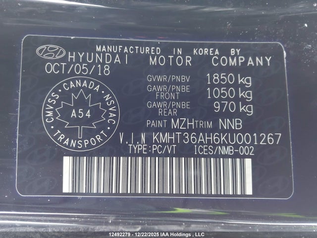 KMHT36AH6KU001267 Hyundai VELOSTER N