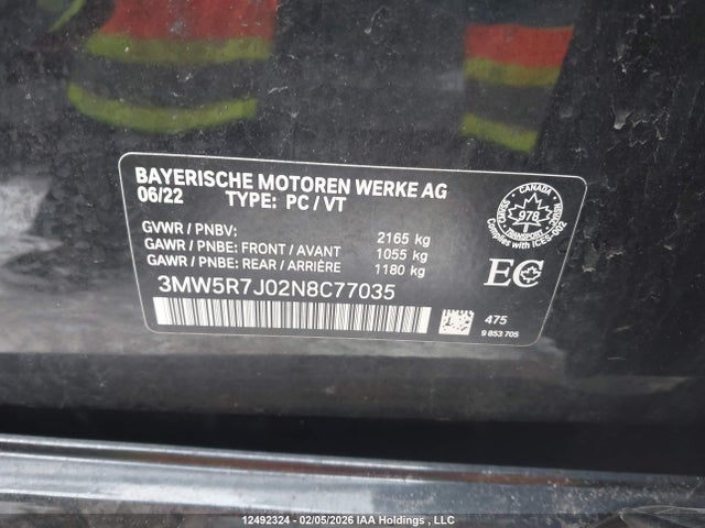 3MW5R7J02N8C77035 BMW 330i Xdrive