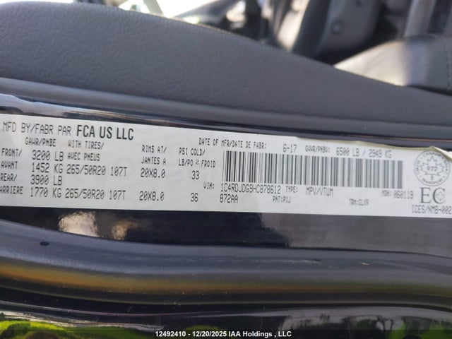 Dodge DURANGO GT 2017 1C4RDJDG9HC878612 Image 19