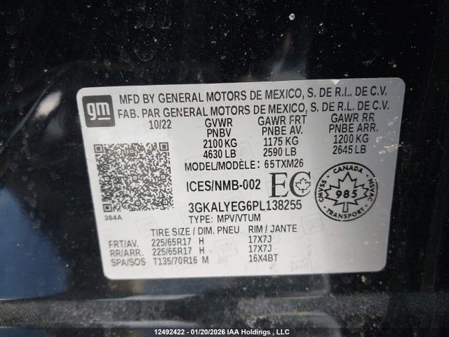 3GKALYEG6PL138255 GMC Terrain At4