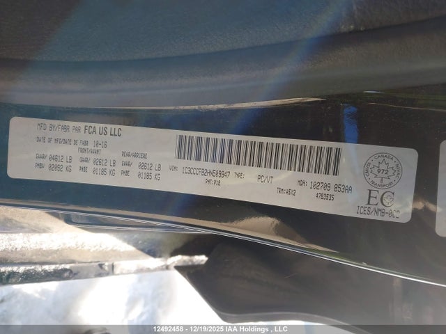 Chrysler 200 LX 2017 1C3CCCFB2HN509847 Image 9