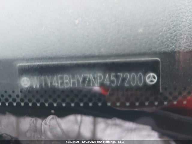 Aukcja sprzedaży 2022 Mercedes-benz Sprinter 2500, vin: W1Y4EBHY7NP457200, numer aukcji: 12492499