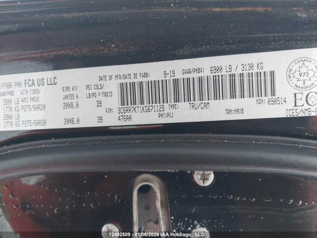 3C6RR7KT1KG671129 RAM 1500 Classic Tradesman