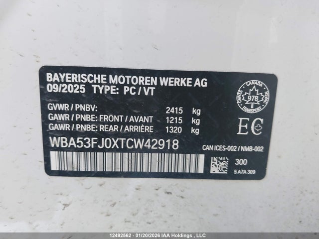 WBA53FJ0XTCW42918 BMW 530 XI