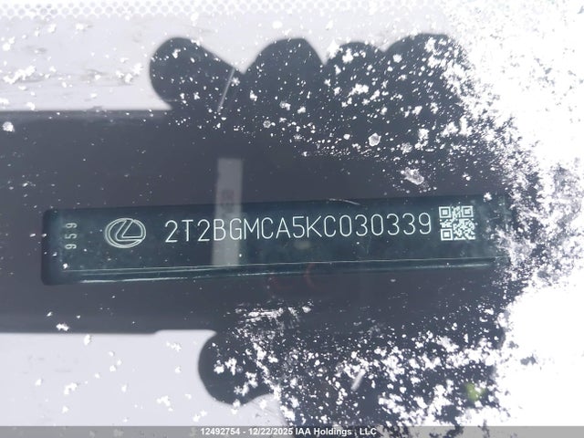 12492754 :رقم المزاد ، 2T2BGMCA5KC030339 vin ، 2019 Lexus Rx 450h مزاد بيع