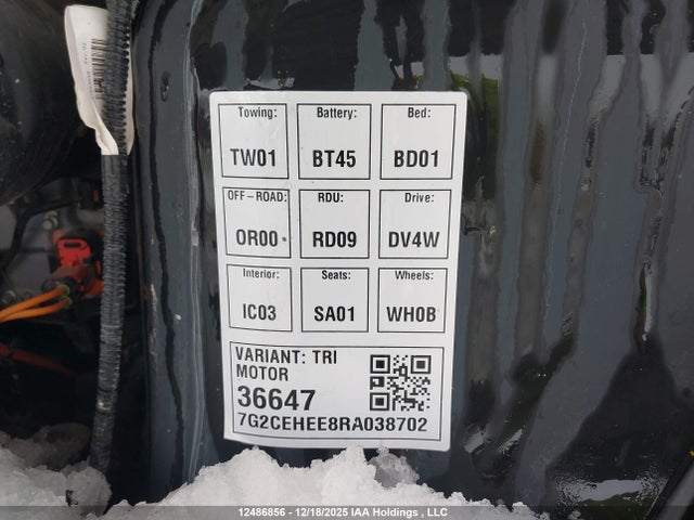 Aukcja sprzedaży 2024 Tesla Cybertruck Cyberbeast, vin: 7G2CEHEE8RA038702, numer aukcji: 12486856