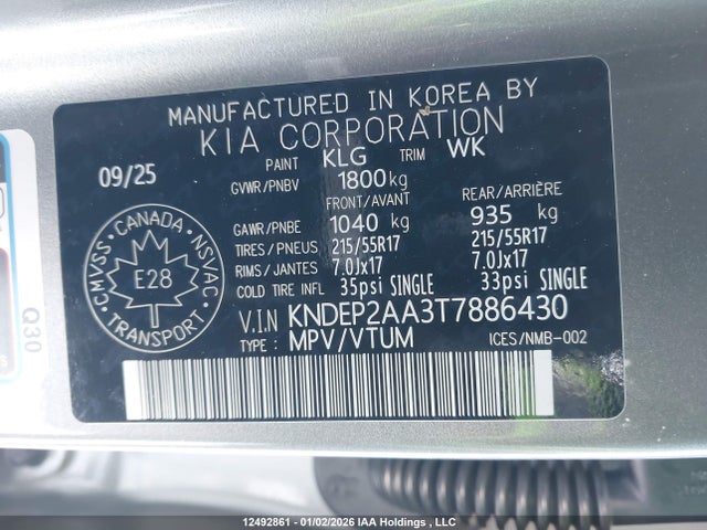 KNDEP2AA3T7886430 KIA Seltos Lx