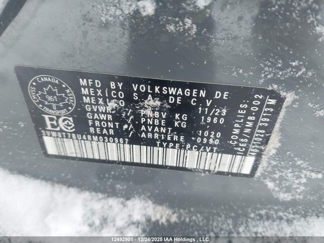 Продажа на аукционе авто 2024 Volkswagen Jetta Gli 40th Anniversary Edition, vin: 3VW8T7BU4RM030967, номер лота: 12492901