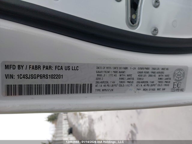 Jeep Grand Wagoneer 2024 1C4SJSGP6RS102201 Image 9