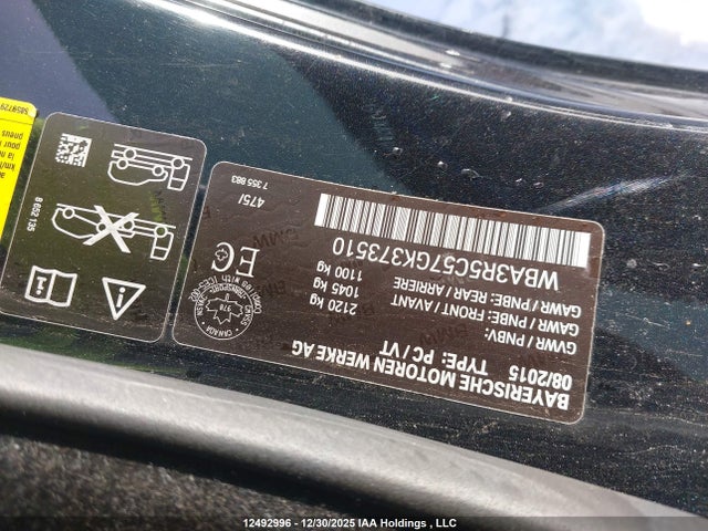 12492996 :رقم المزاد ، WBA3R5C57GK373510 vin ، 2016 Bmw 435i Xdrive مزاد بيع