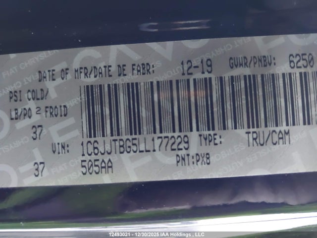 1C6JJTBG5LL177229 Jeep Gladiator