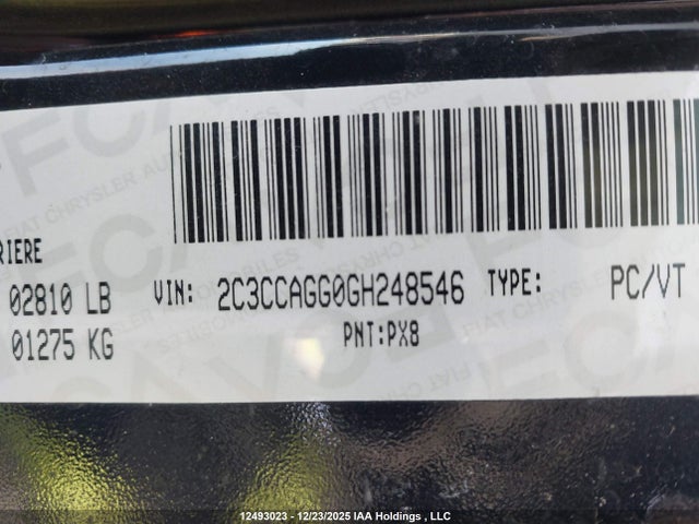 Продаж на аукціоні авто 2016 Chrysler 300 S, vin: 2C3CCAGG0GH248546, номер лоту: 12493023