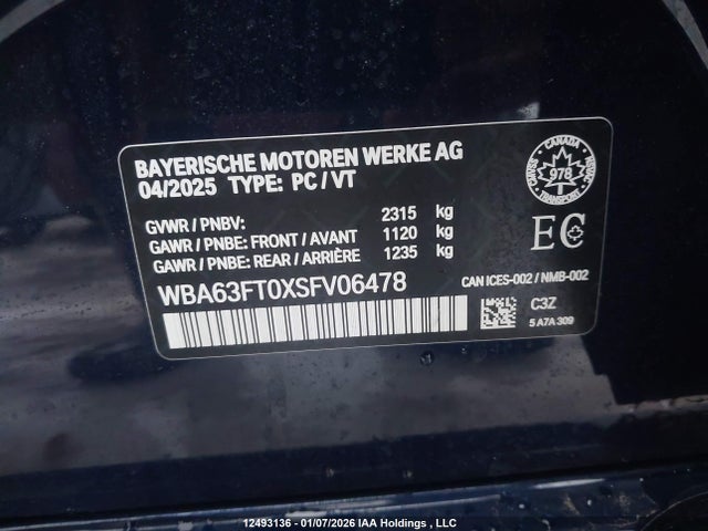 Продаж на аукціоні авто 2025 Bmw M340i Xdrive, vin: WBA63FT0XSFV06478, номер лоту: 12493136