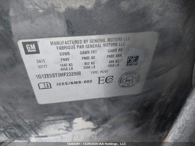 1G1ZE5ST0HF232998 Chevrolet MALIBU LT