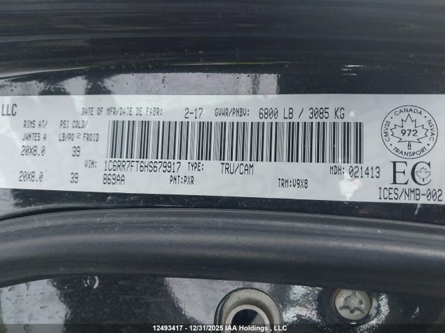 RAM 1500 St 2017 1C6RR7FT6HS679917 Image 9