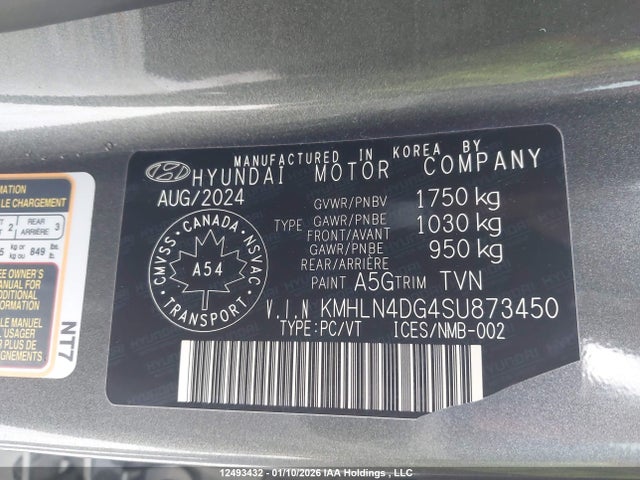 KMHLN4DG4SU873450 Hyundai Elantra Luxury W/two-tone Interior