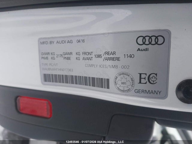 WAUBNAF41HN017363 Audi A4 Progressiv