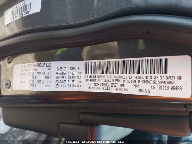 Jeep Cherokee Trailhawk 2014 1C4PJMBSXEW138537 Image 9