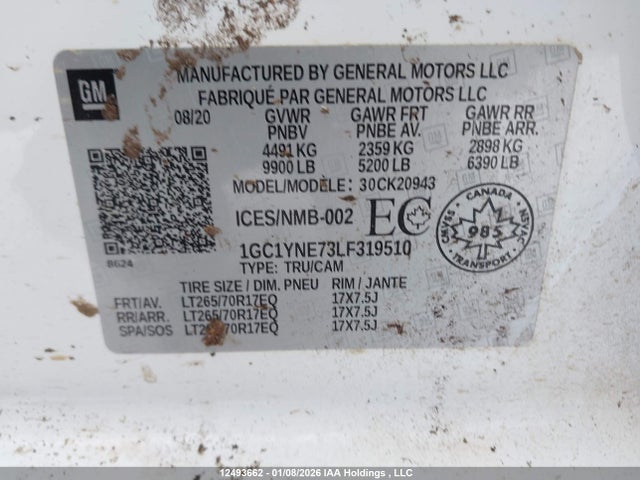 1GC1YNE73LF319510 Chevrolet Silverado