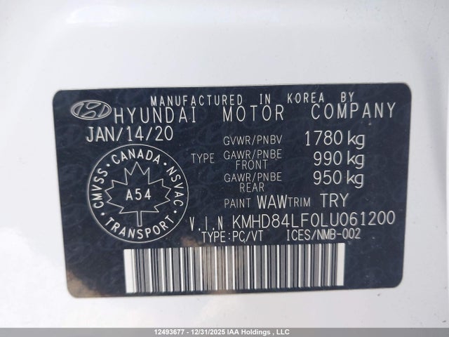 KMHD84LF0LU061200 Hyundai Elantra Preferred Auto Ivt