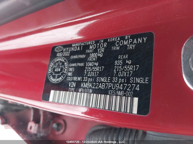 KM8K22AB7PU947274 Hyundai Kona Preferred