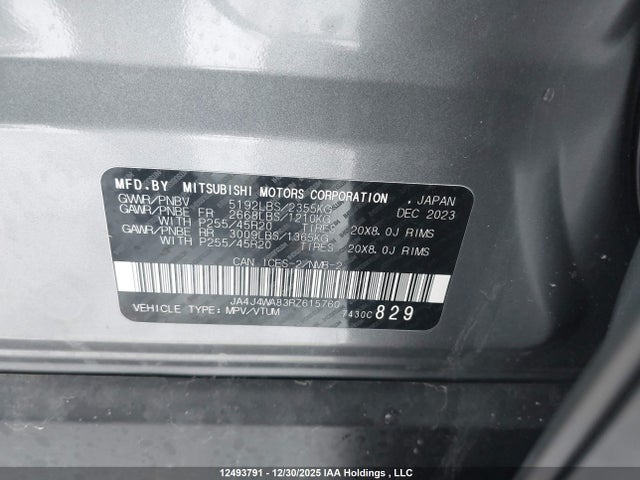 JA4J4WA83RZ615760 Mitsubishi Outlander Gt/gt Noir/gt Premium
