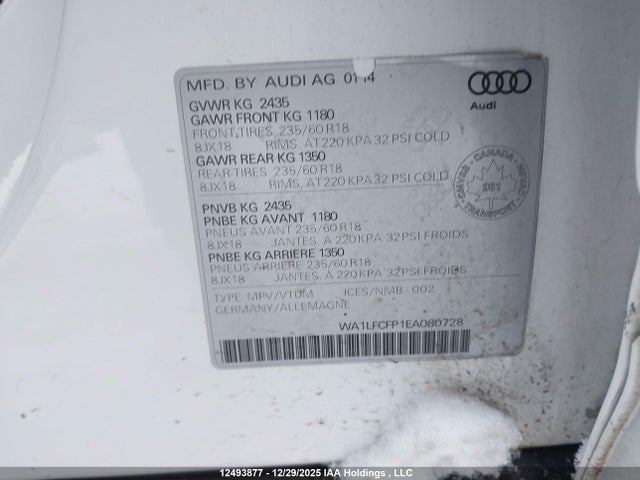 WA1LFCFP1EA080728 Audi Q5 Premium Plus
